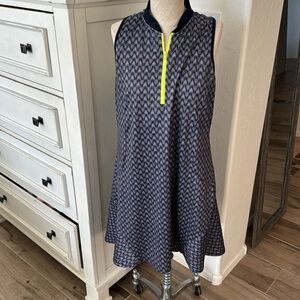 Lucky In Love L Game On Chevron Dress